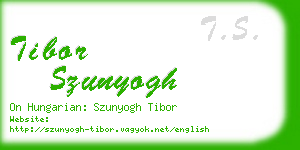 tibor szunyogh business card